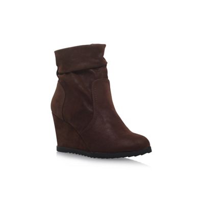 Miss KG Brown 'Sion' high heel wedge ankle boots